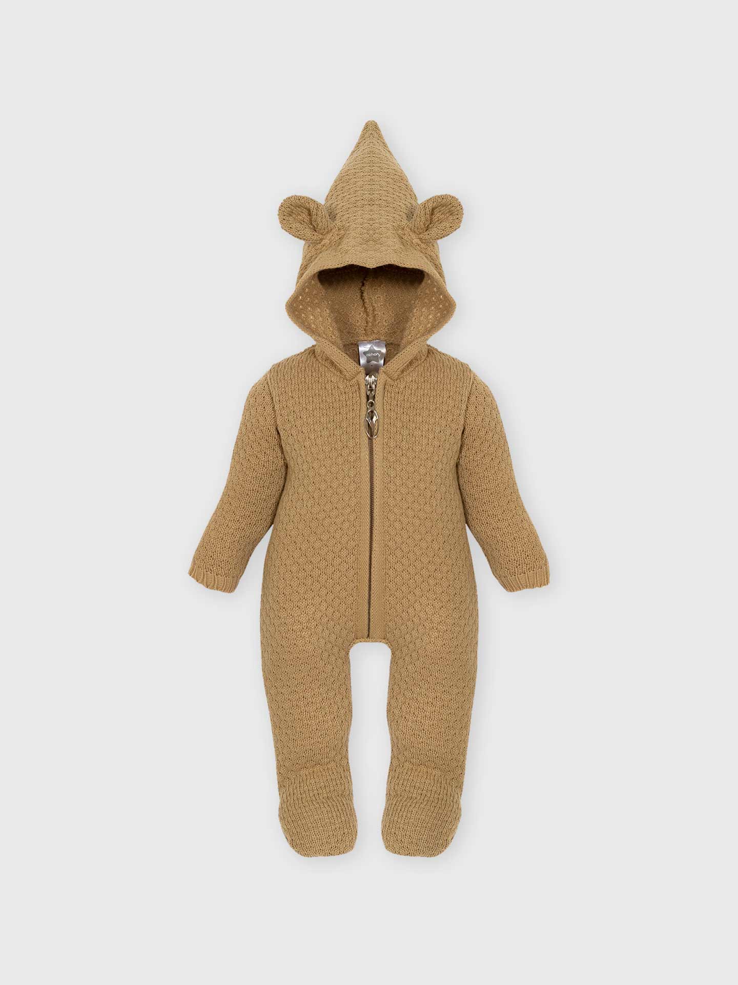 Bear Hoodie Footed Romper
