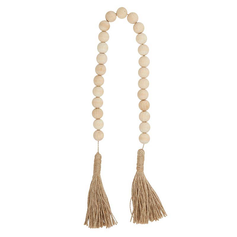 Natural Wood Beads | Tassel