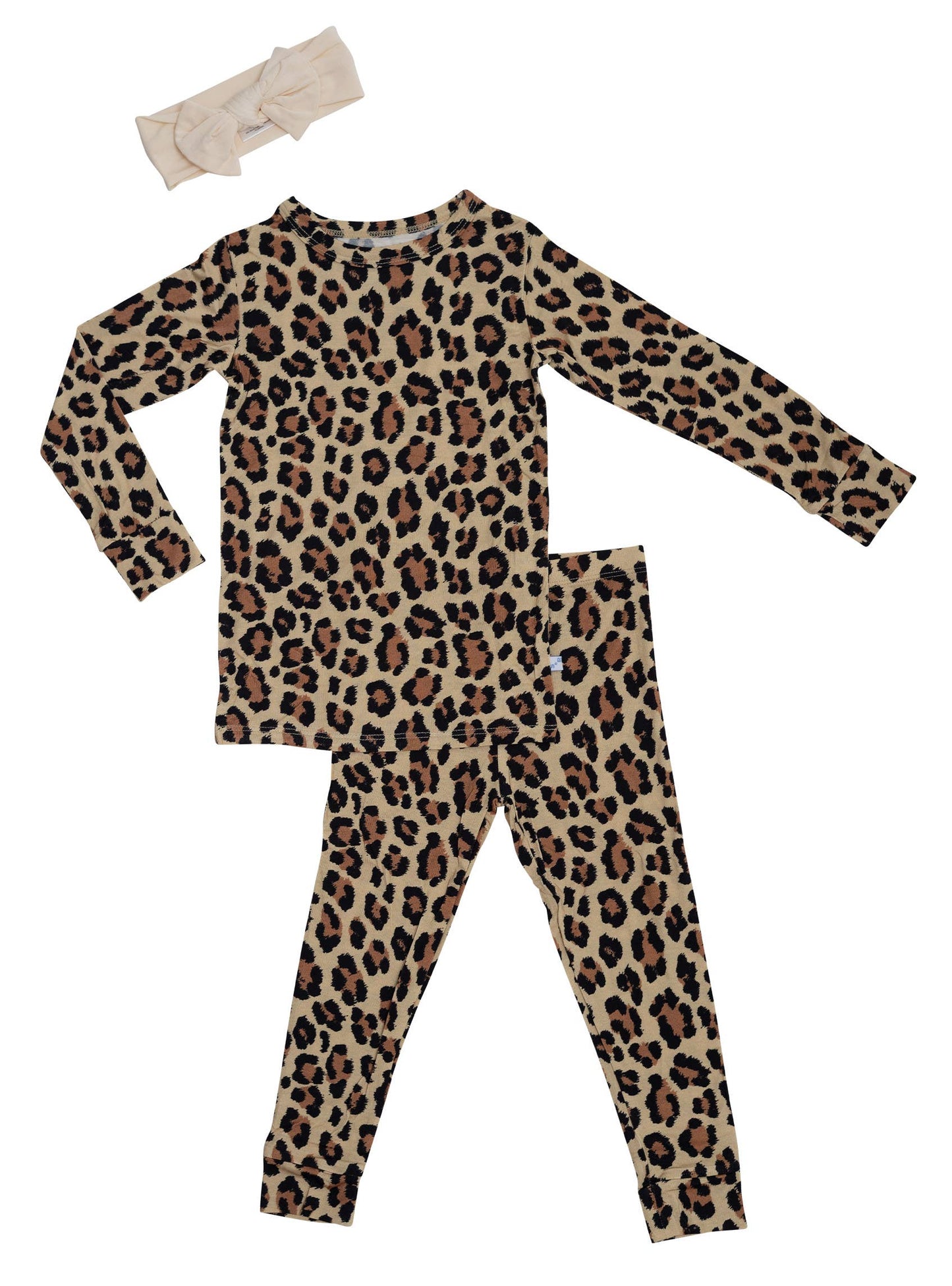 Bamboo Long Sleeve Pajama Set | Leopard Print