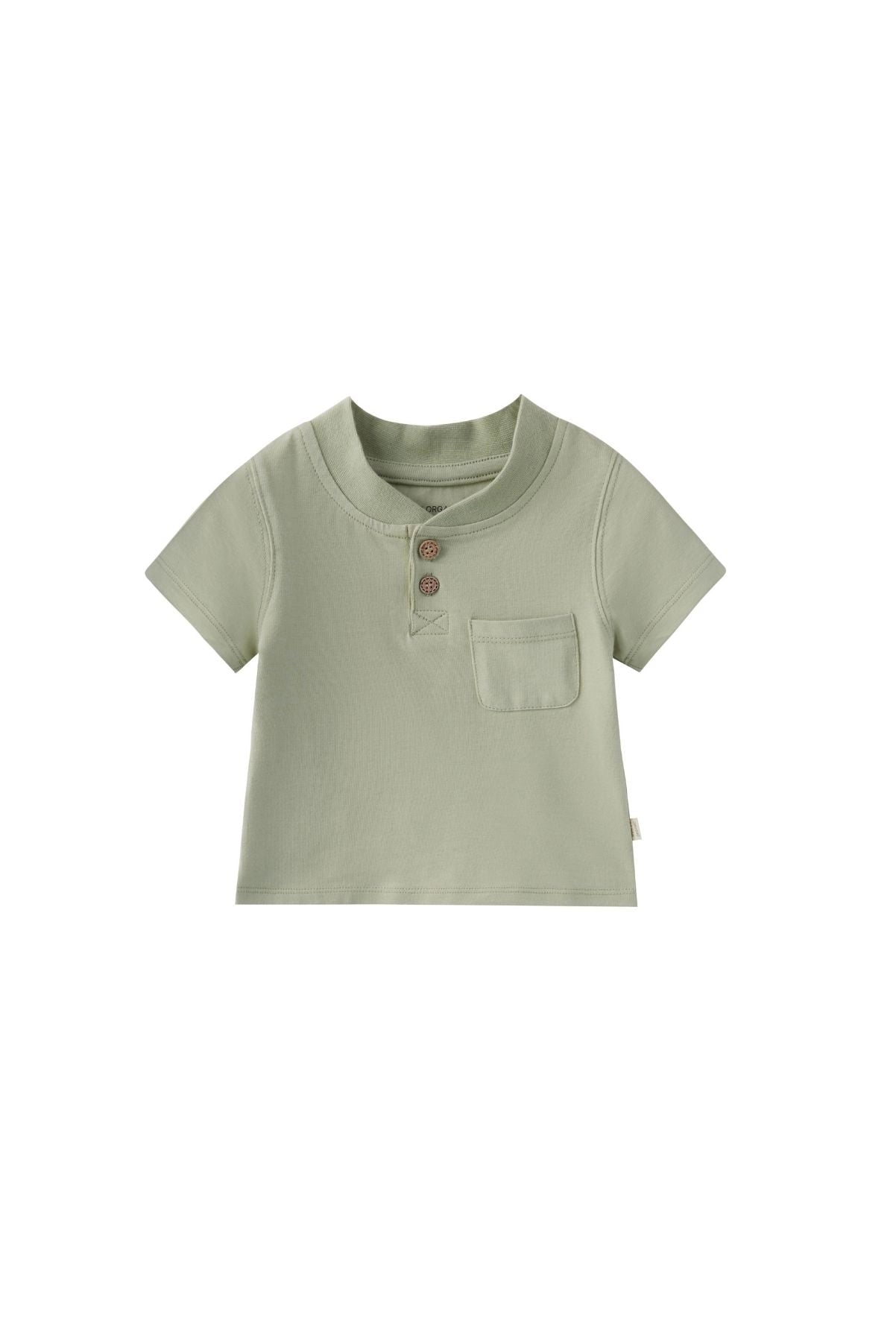 Organic Cotton T-Shirt and Shorts Set | Grey Green