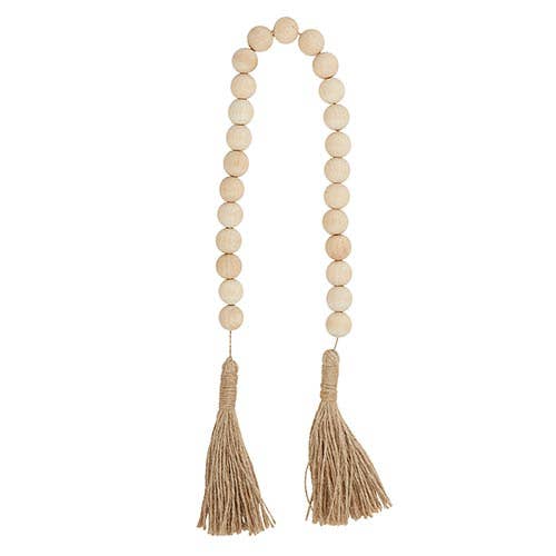 Natural Wood Beads | Tassel
