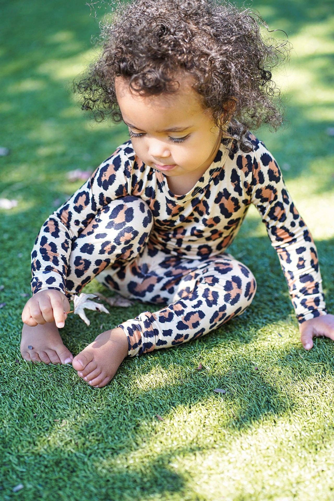 Bamboo Long Sleeve Pajama Set | Leopard Print