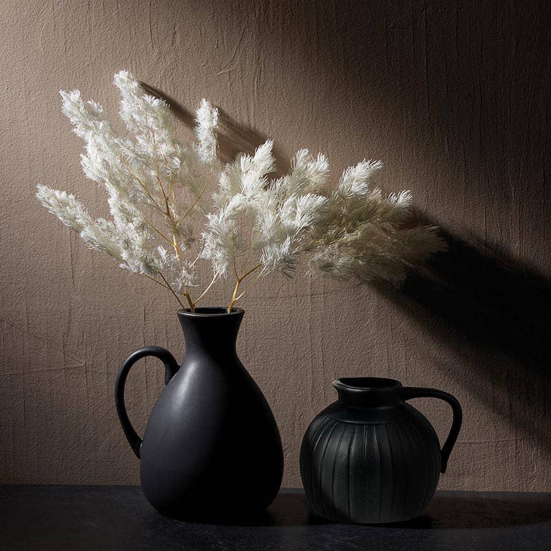 Ceramic Pitcher Vase | Black