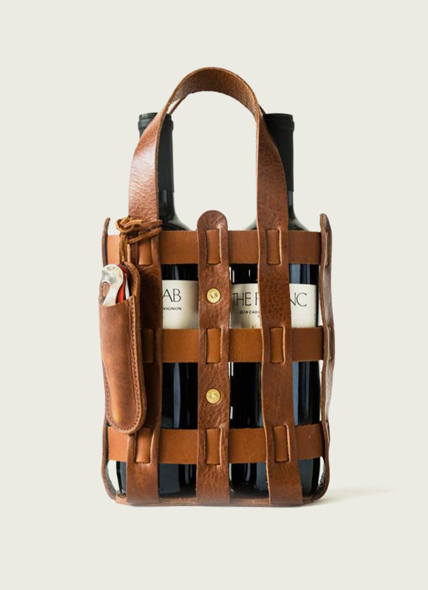 Bougie Leather Wine Tote
