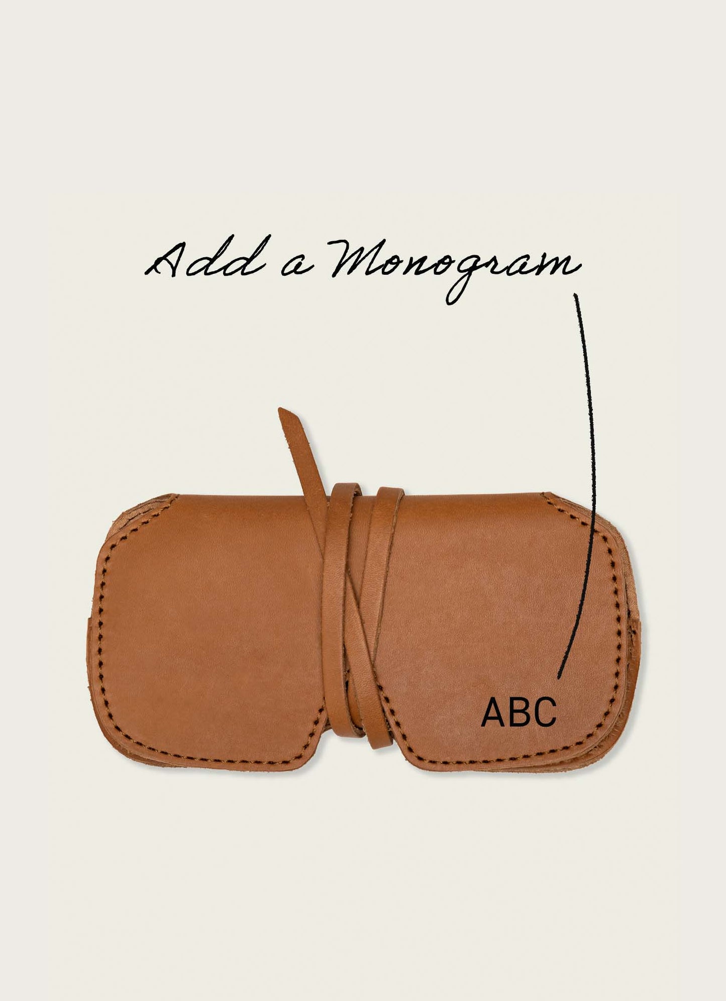 Leather Cord Wrap Sunglasses Case | Desert Black