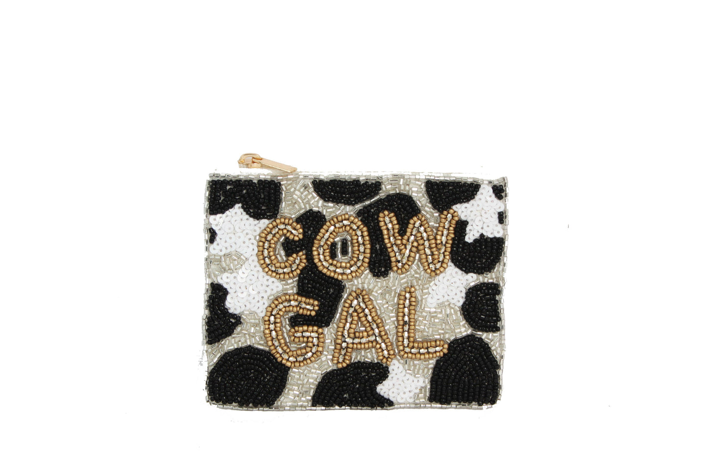 Cow Gal | Beaded Zip