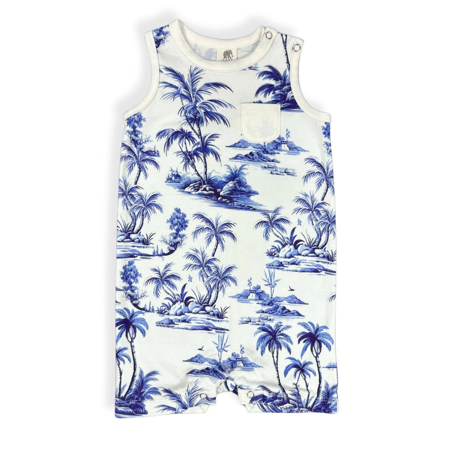 Tank Romper | Tropical Toile