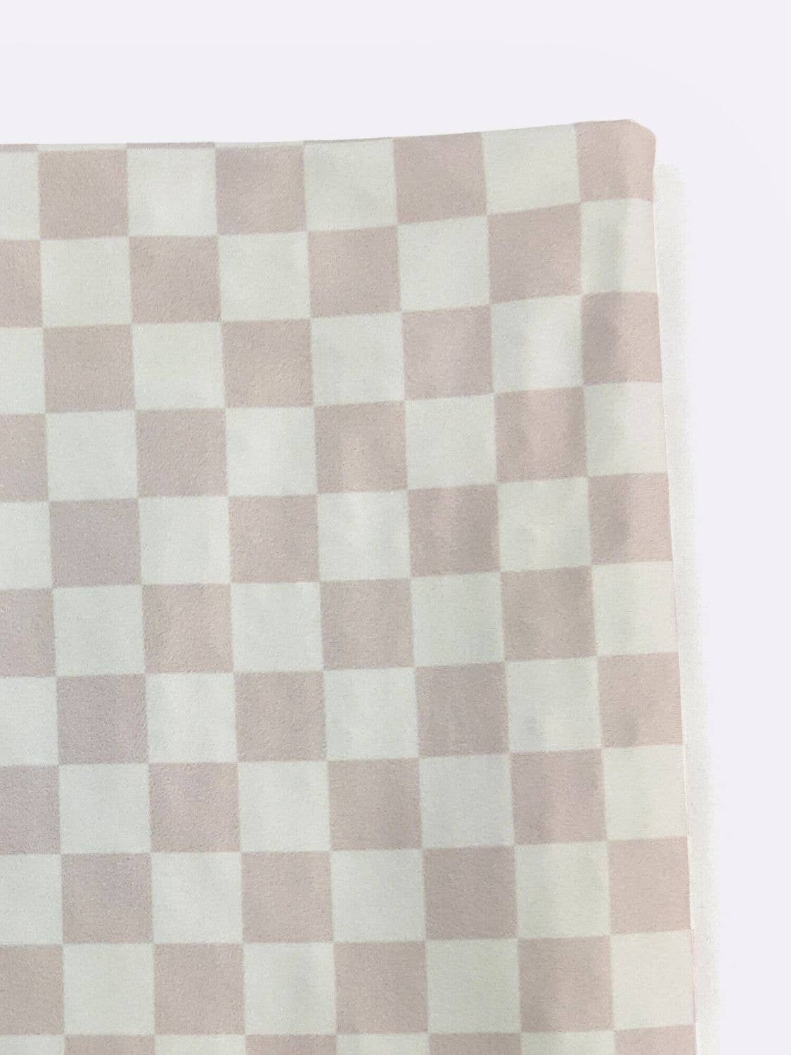 Tan Checkered | Minky Blanket