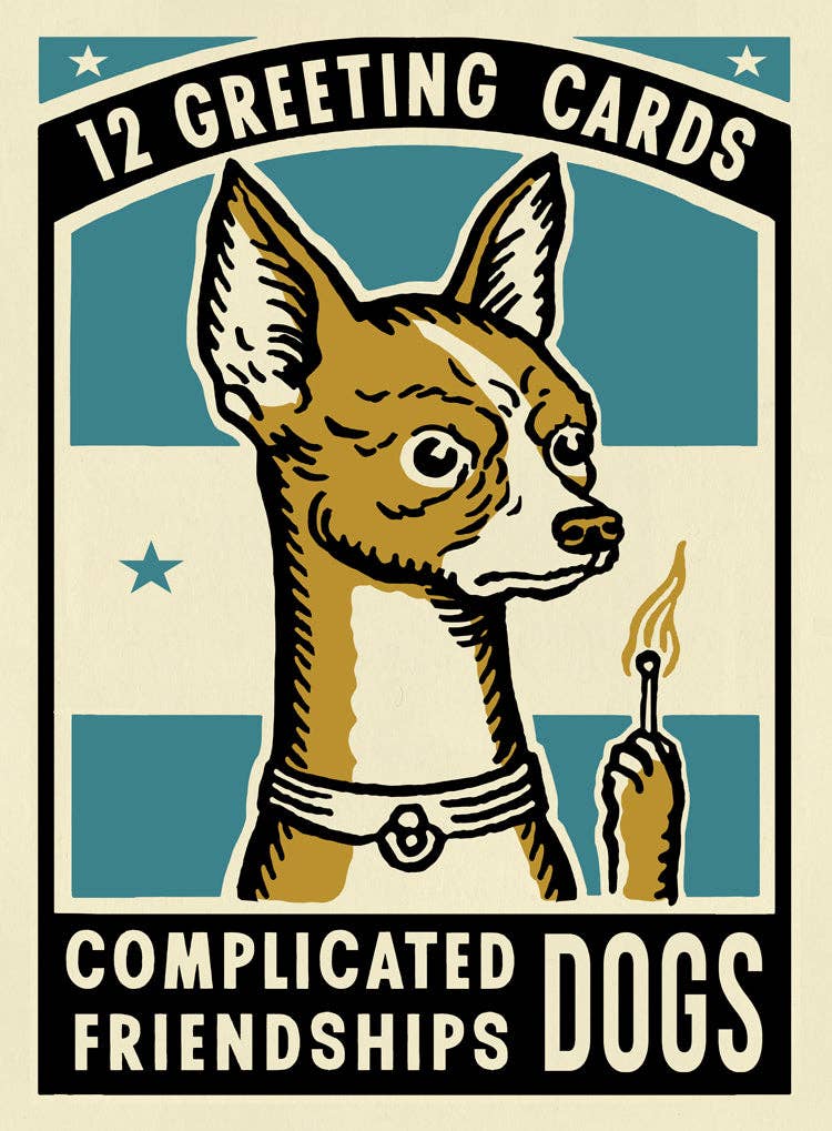 Dog Complicated Friendship Greeting Cards SYF