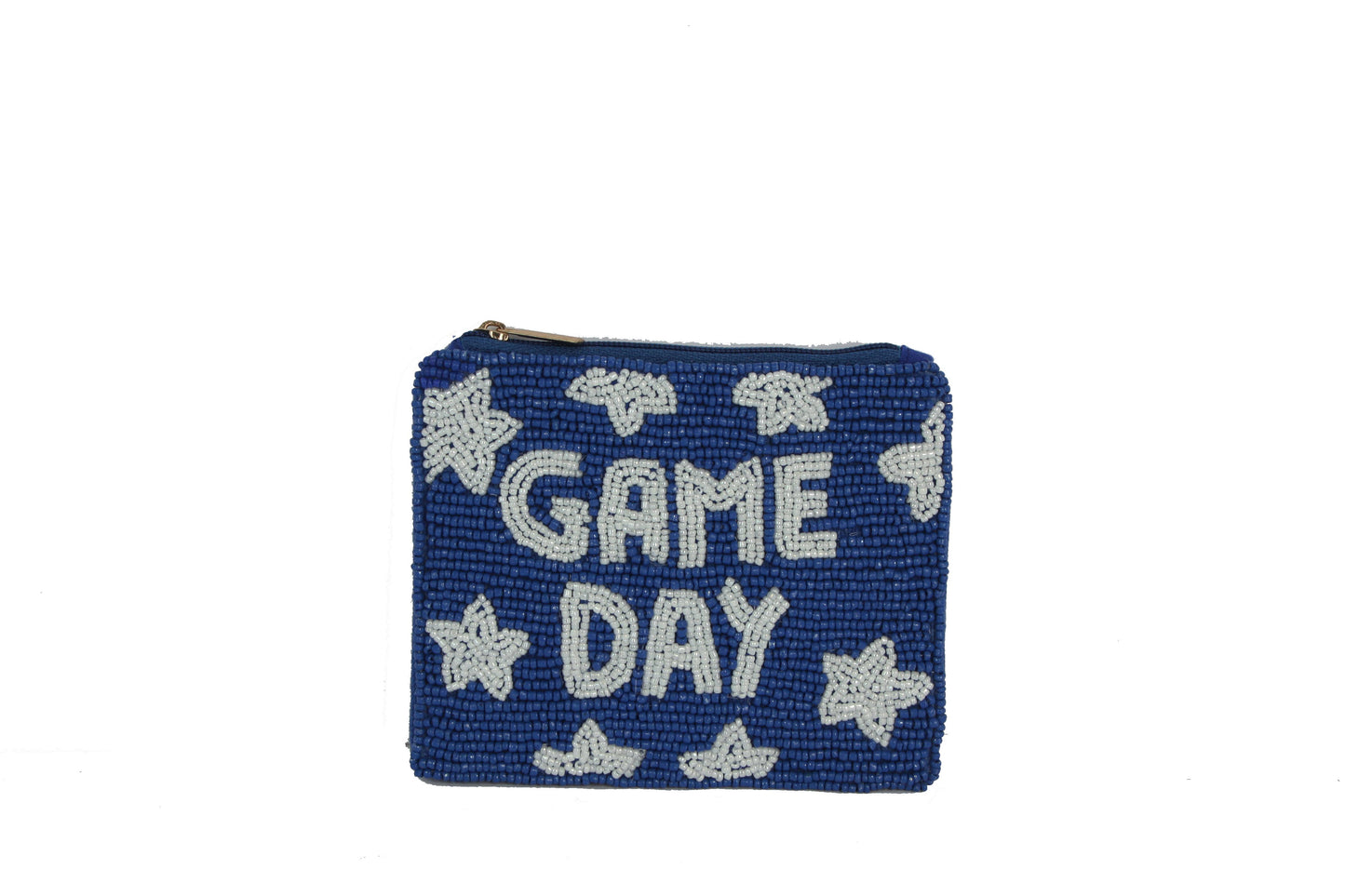 Game Day | Blue Star | Beaded Zip