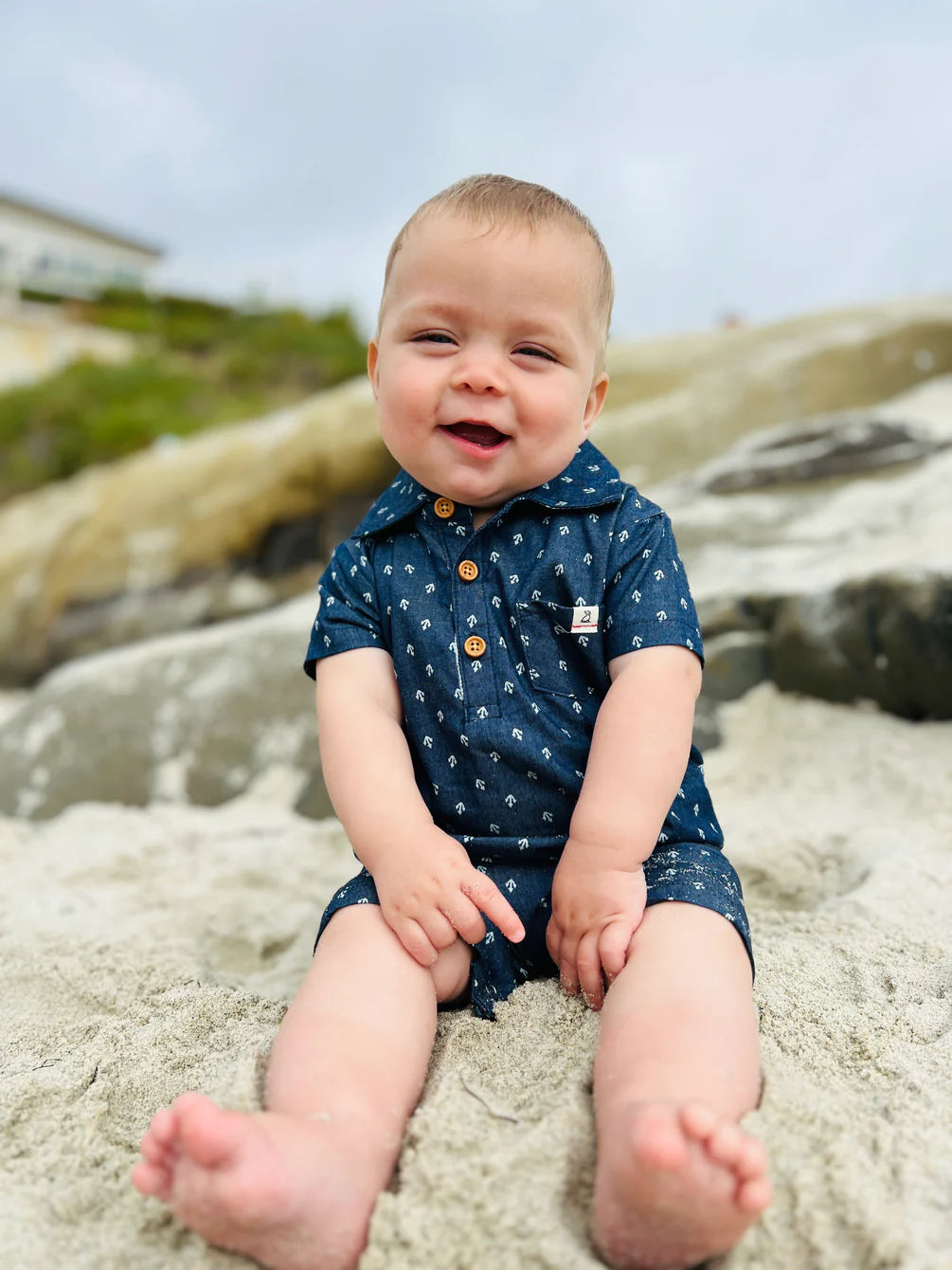 Chambray Romper | Anchor