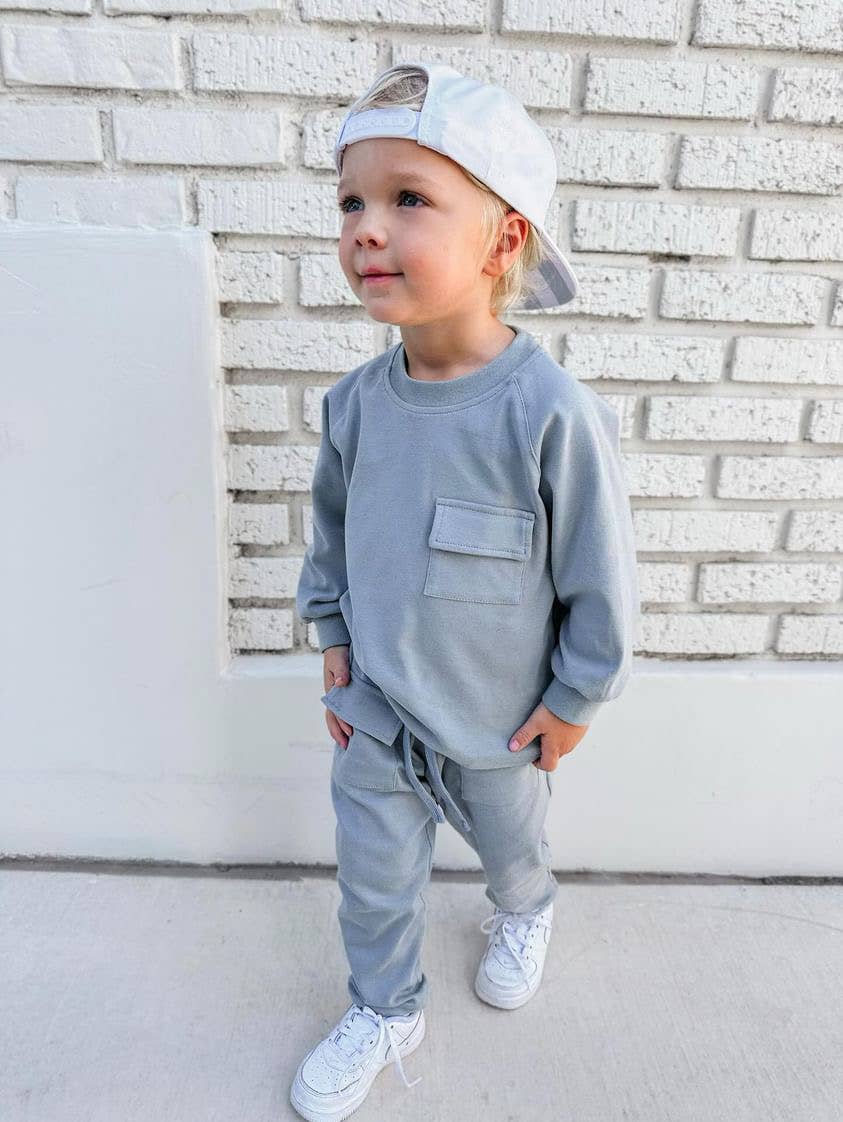 Raglan Daywear Set | Dusty Blue