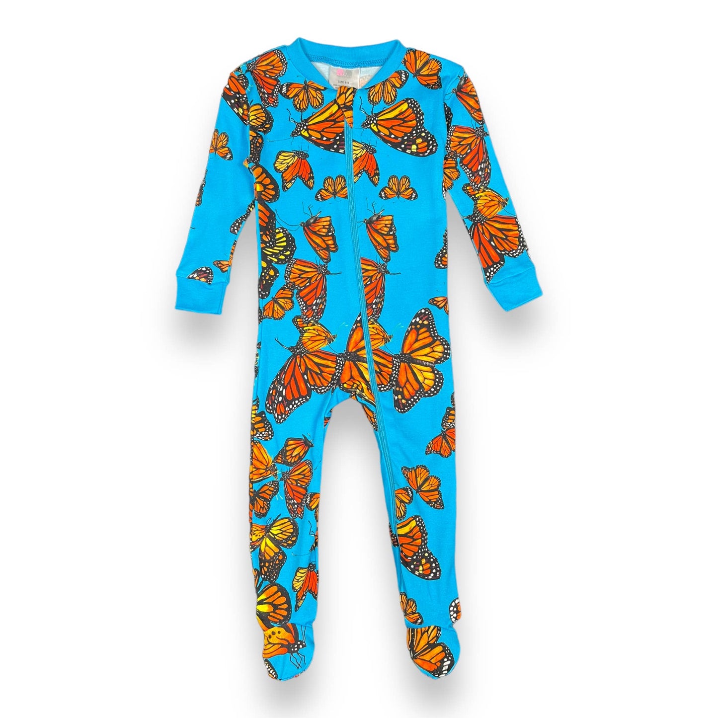 Full Zip Footed Pajama | Monarch Butterflies