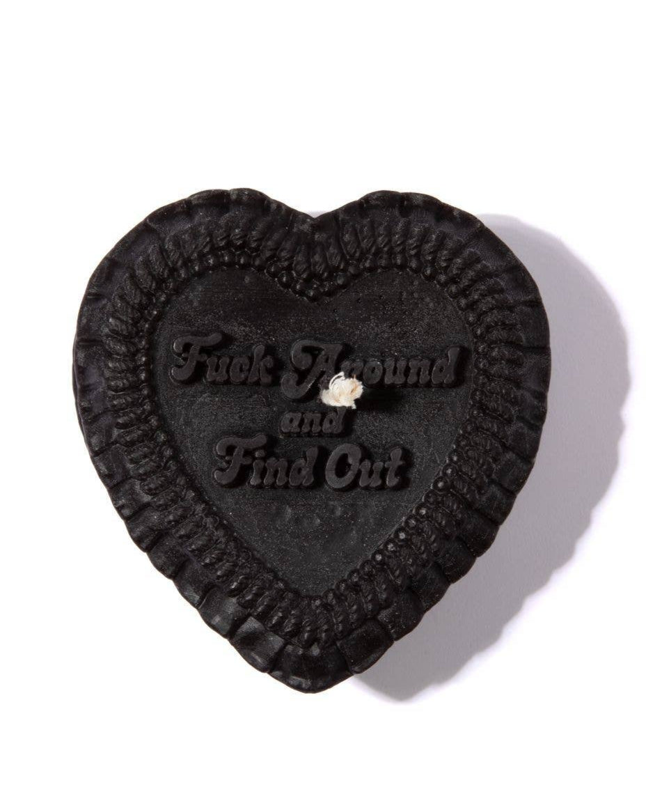 Fuck Around and Find Out Heart Candle