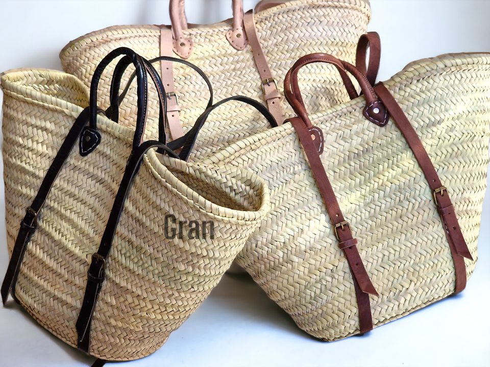 French Market Backpack | Leather + Moroccan Straw