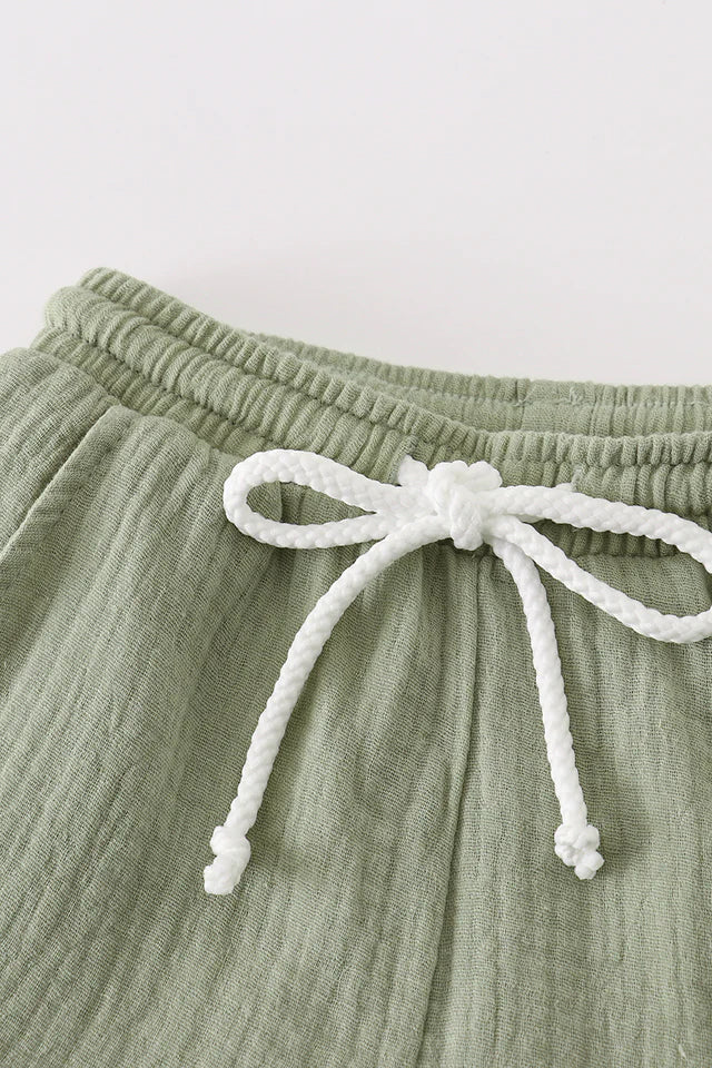 Sage | Muslin Short Set