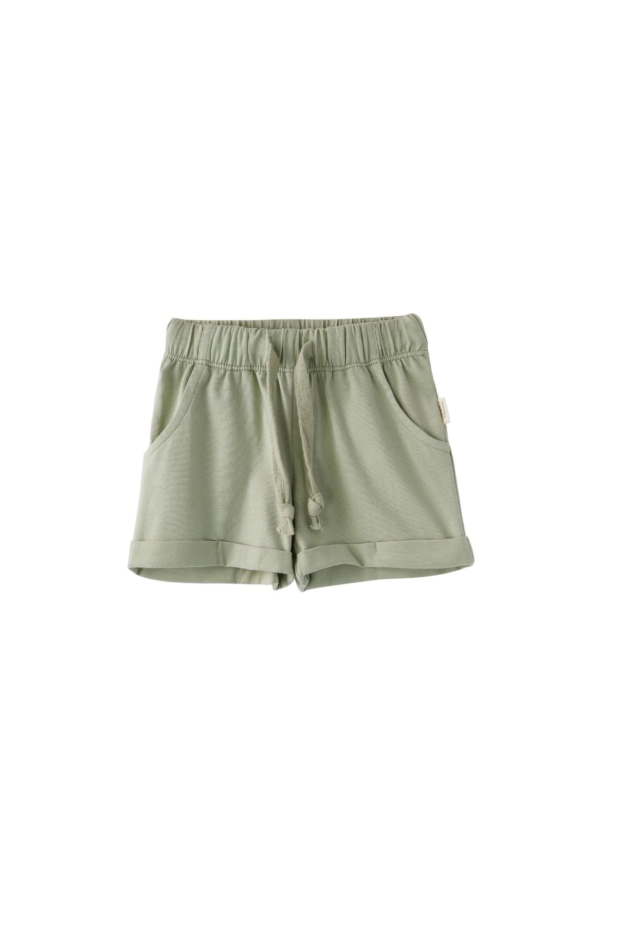Organic Cotton T-Shirt and Shorts Set | Grey Green