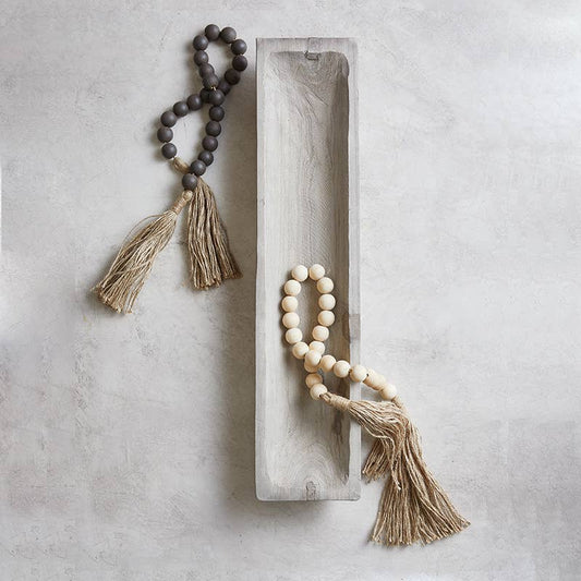 Wood Tassel Beads | Dark Charcoal