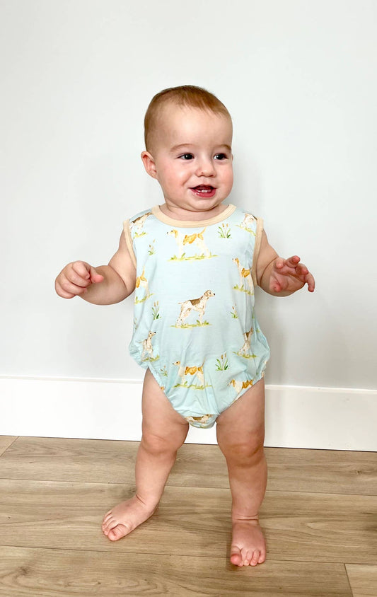 Hunting Dogs Bamboo Bubble Romper