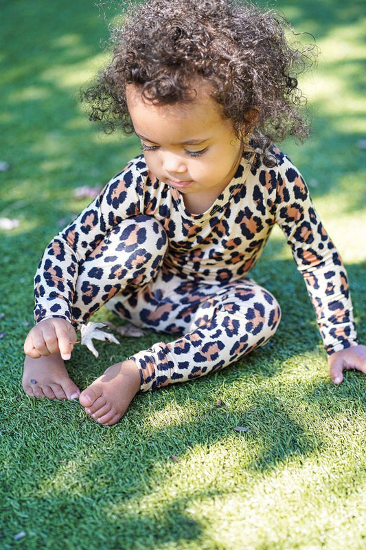 Bamboo Long Sleeve Pajama Set | Leopard Print