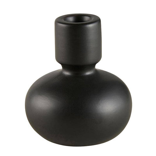 Black Round Taper Candleholder | Large