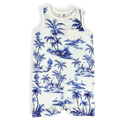 Tank Romper | Tropical Toile