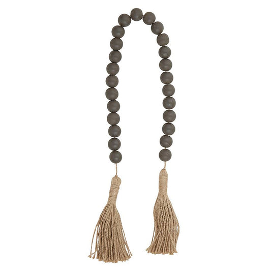 Wood Tassel Beads | Dark Charcoal