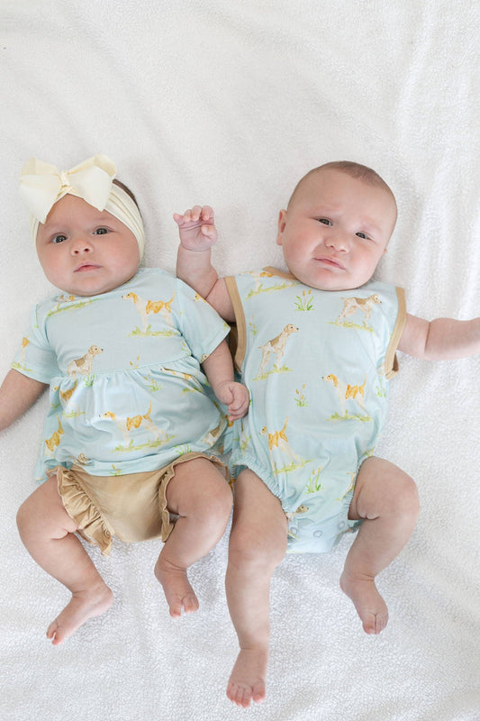 Hunting Dogs Bamboo Bubble Romper